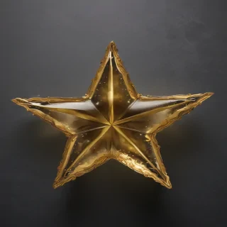 transparent gold star