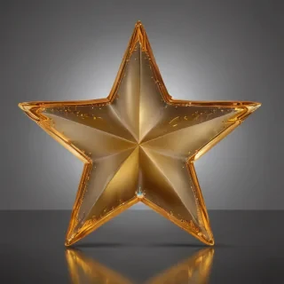 transparent gold star