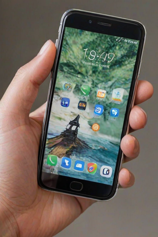 hand holding a phone