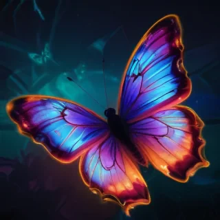 neon butterfly wallpaper