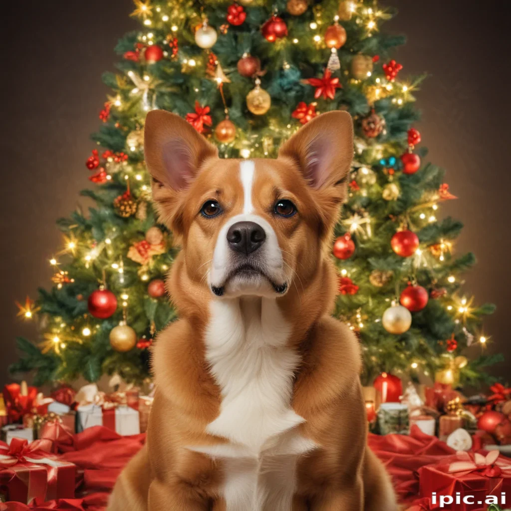 christmas dog background