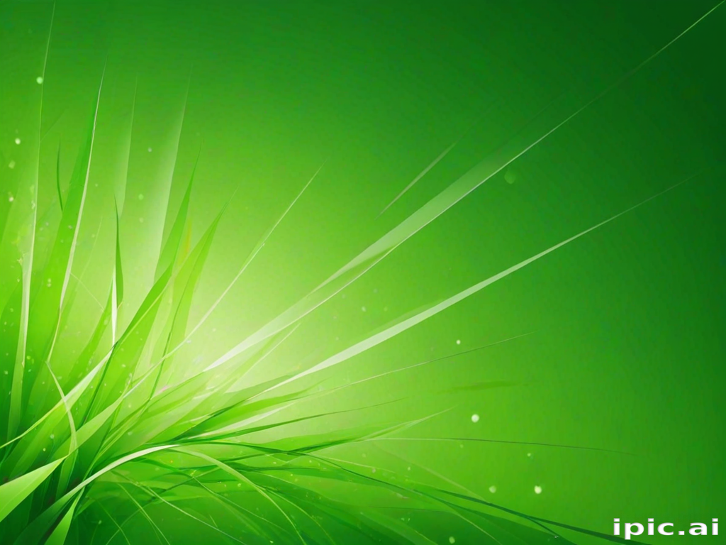 Vibrant Green Abstract Background Featuring Dynamic Blades of Grass and ...