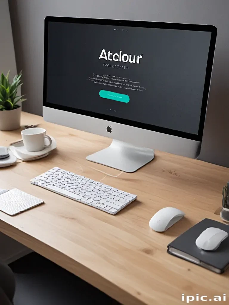 computer website mockup