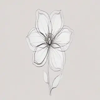 transparent flower outline