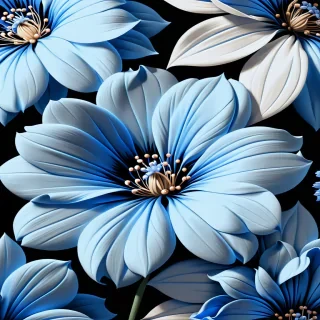 blue flower wallpaper aesthetic
