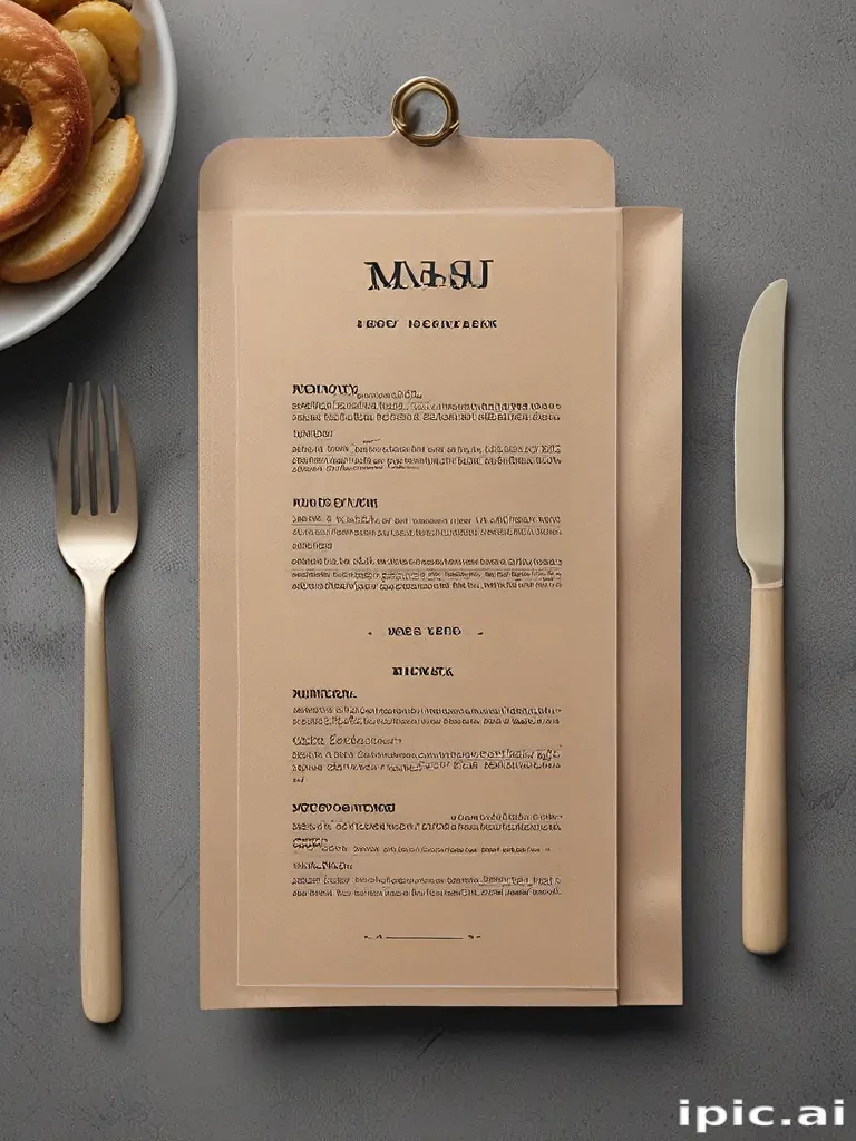 menu mock up