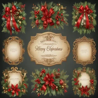 christmas clip art frames