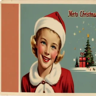 retro christmas image