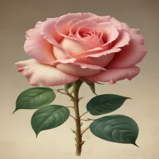 vintage rose illustration