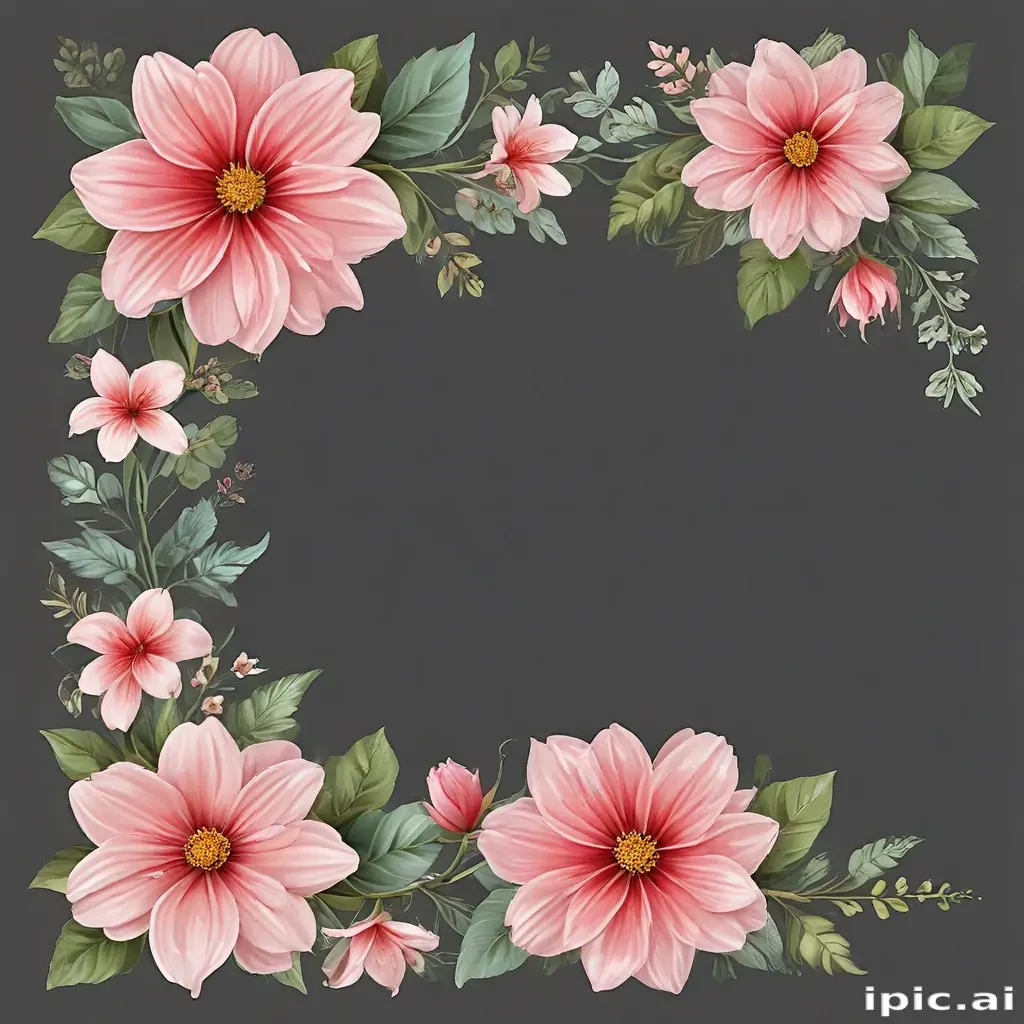 flower transparent border