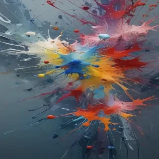 transparent paint splatter