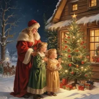vintage christmas images to print
