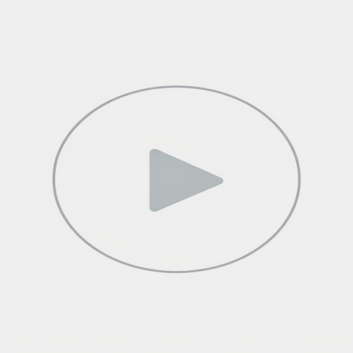 Create a high-resolution vector image of a minimalist play button icon centered in a circular outline, with a light gray background and a dark gray border, captured with a DSLR camera at f/8 aperture, 50mm lens, ISO 100, natural lighting, and a clean, modern aesthetic.