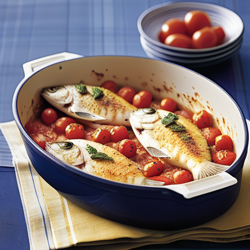 coconut fish and tomato bake