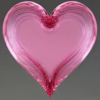 transparent pink heart