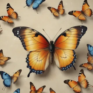 drawing butterflies