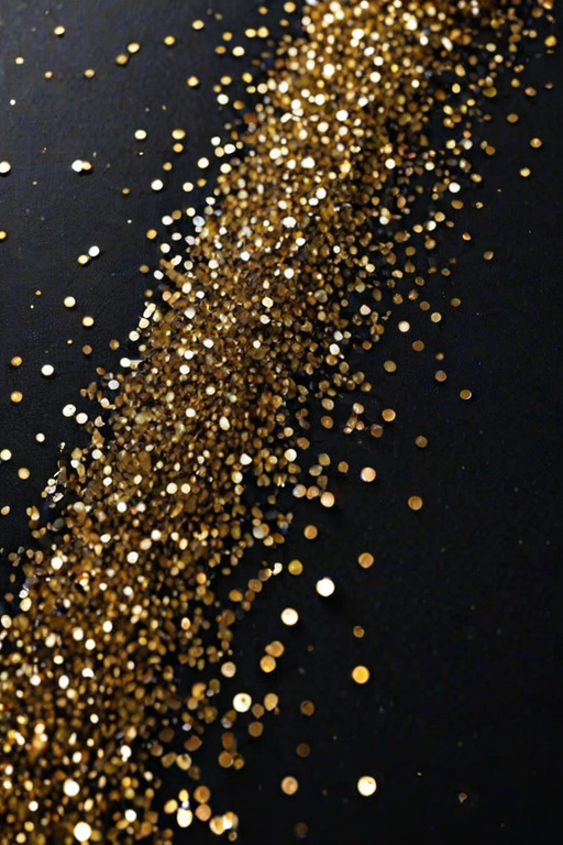 glitter on black background