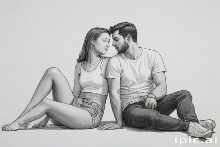 couple drawing poses