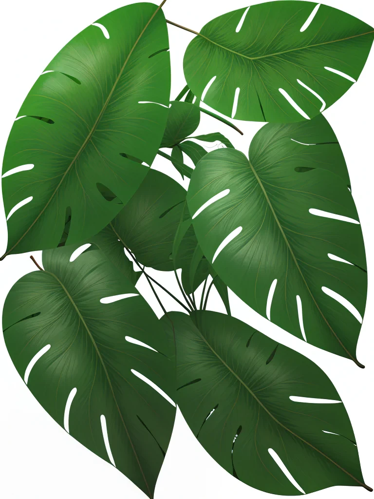 transparent tropical leaves png