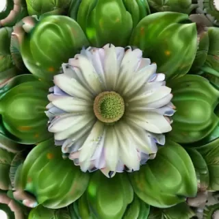 green flower png