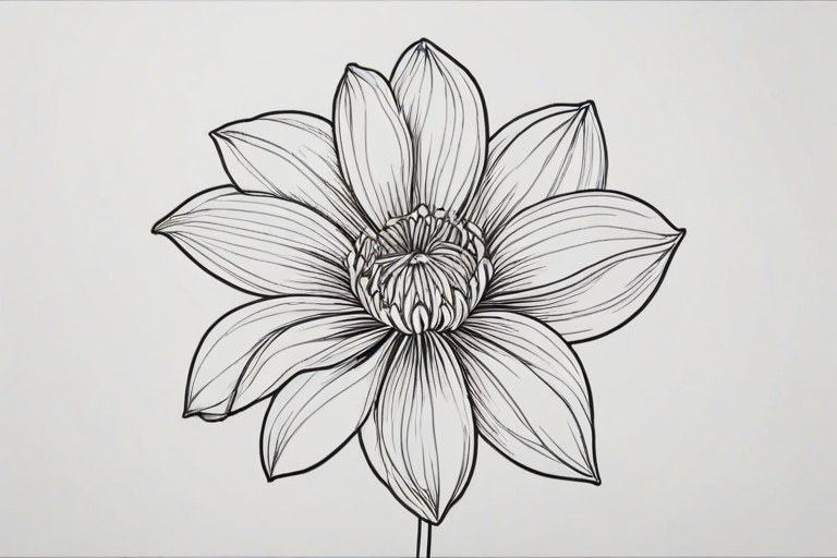 flower line art