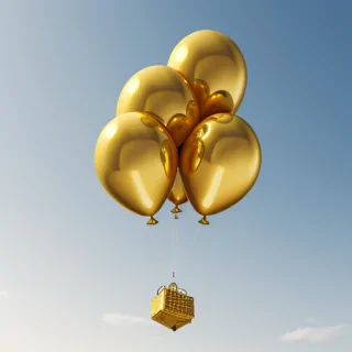 gold balloon png