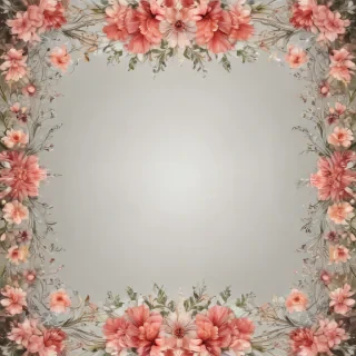 transparent floral border