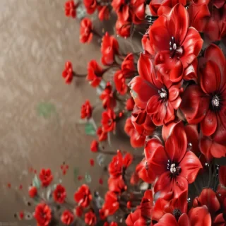 flower background red