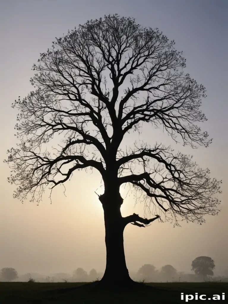 transparent tree silhouette