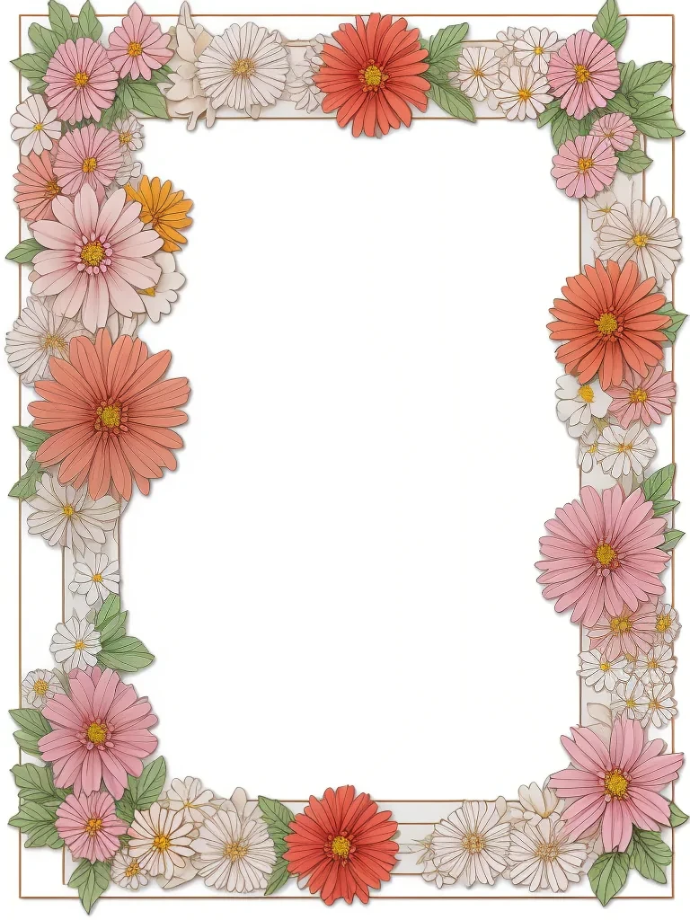flower border transparent