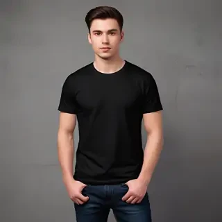 black tee shirt mockup