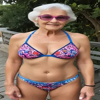 granny in bikini