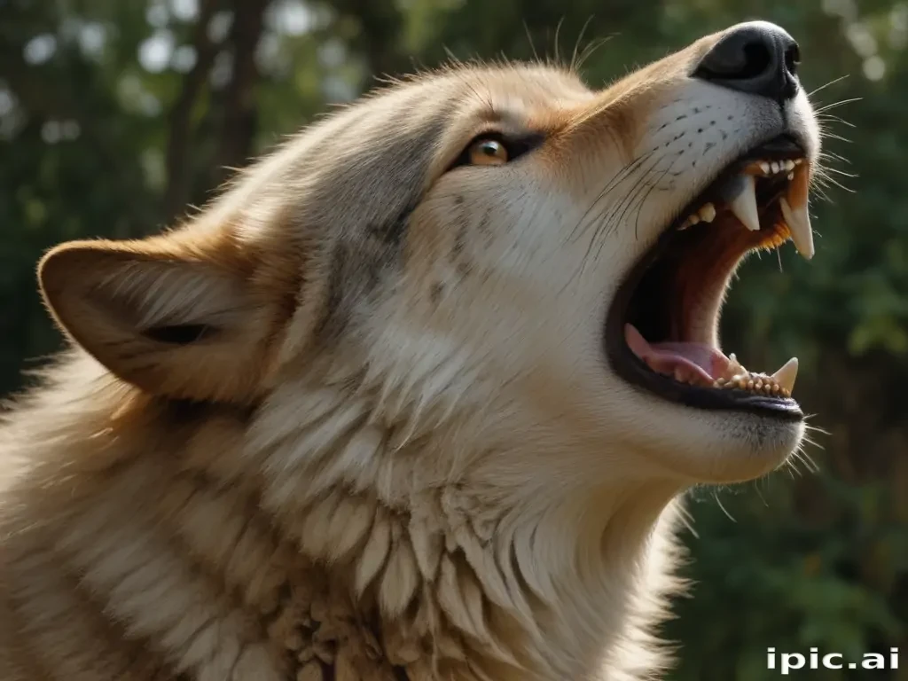 wolf howling png
