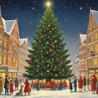 vintage christmas illustration
