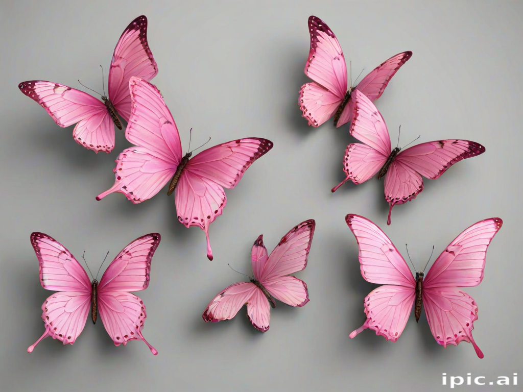 pink butterflies png
