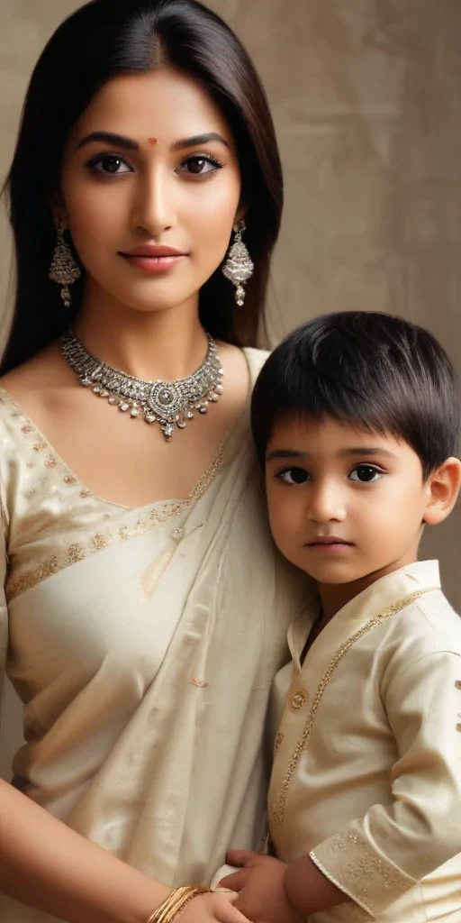 mom and son indian