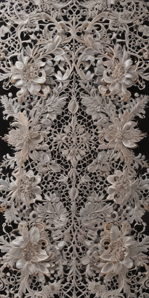 Exquisite Floral Lace Design Featuring Intricate Patterns and Delicate ...