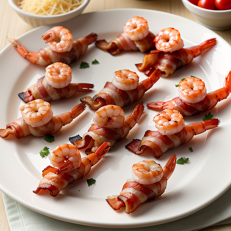 shrimp wrapped in bacon with cheese