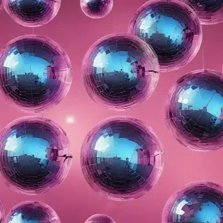 transparent disco balls