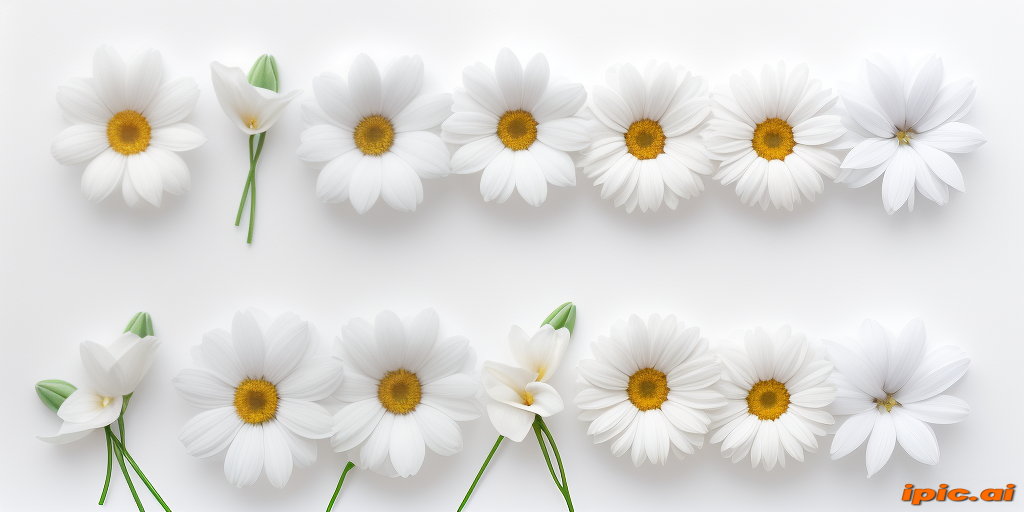 flowers white background