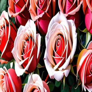 roses in background