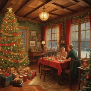 vintage christmas illustration