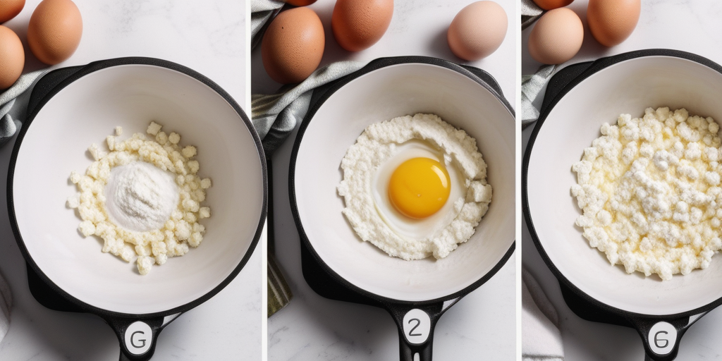 adding cottage cheese to eggs
