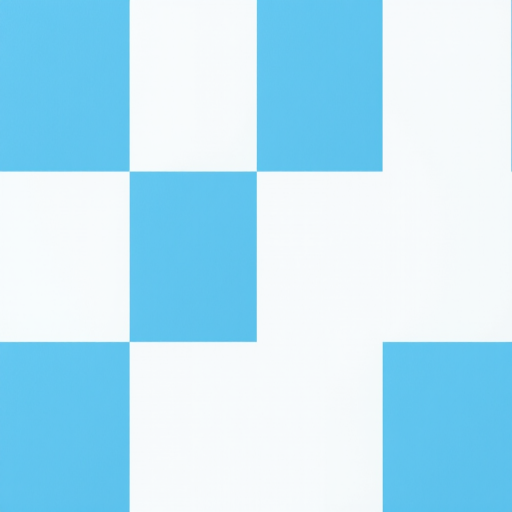 Create a seamless blue and white checkered pattern with a smooth texture, captured using a DSLR camera at f/8 aperture, ISO 100, 50mm lens, from a top-down view to enhance image clarity and detail.