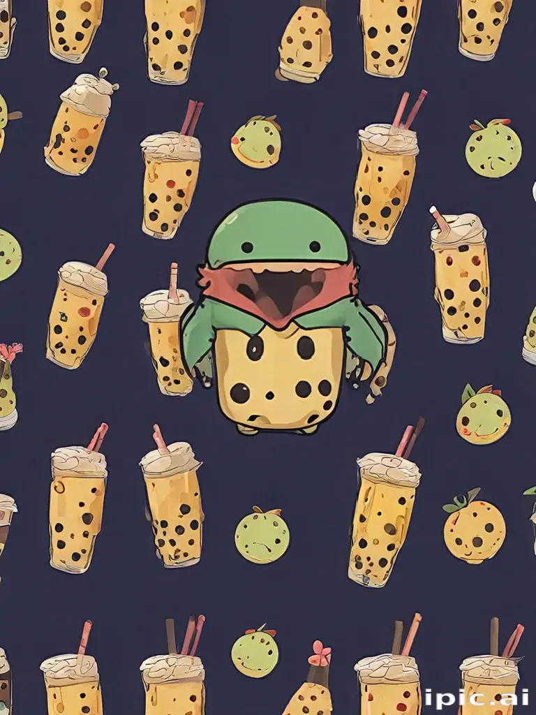 cute boba backgrounds