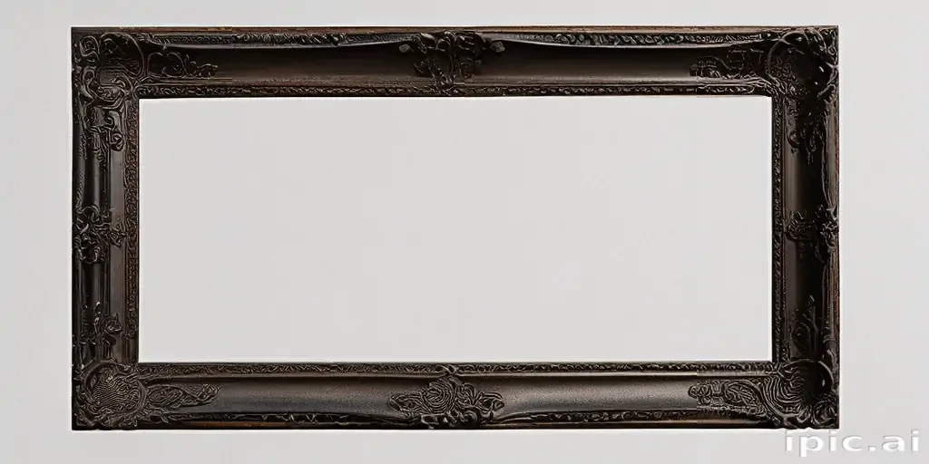 black picture frame png