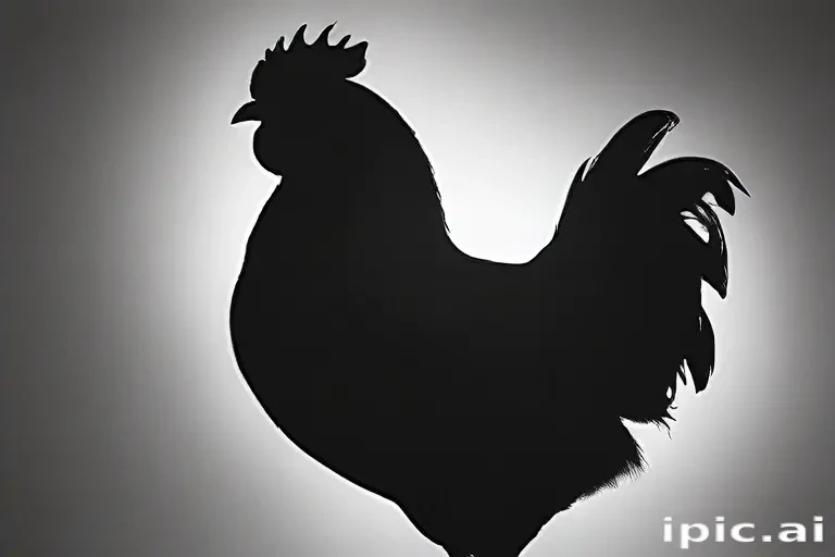 silhouette of a chicken