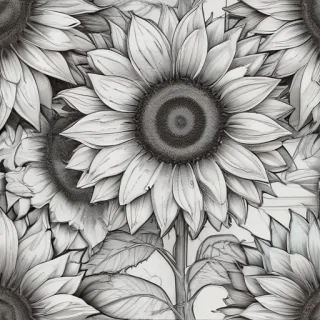 sunflower outline