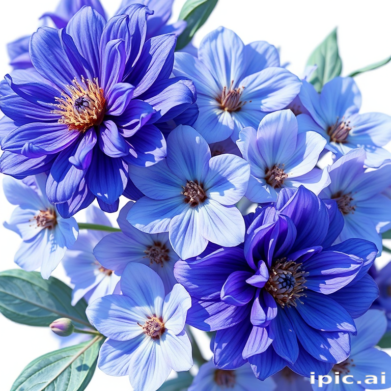 blue flowers png