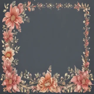 flowery border clipart